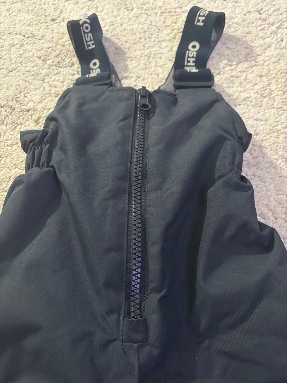 OshKosh B'gosh Navy Toddler Snow Pants  Bib Overalls Size 12m - Picture 3 of 8